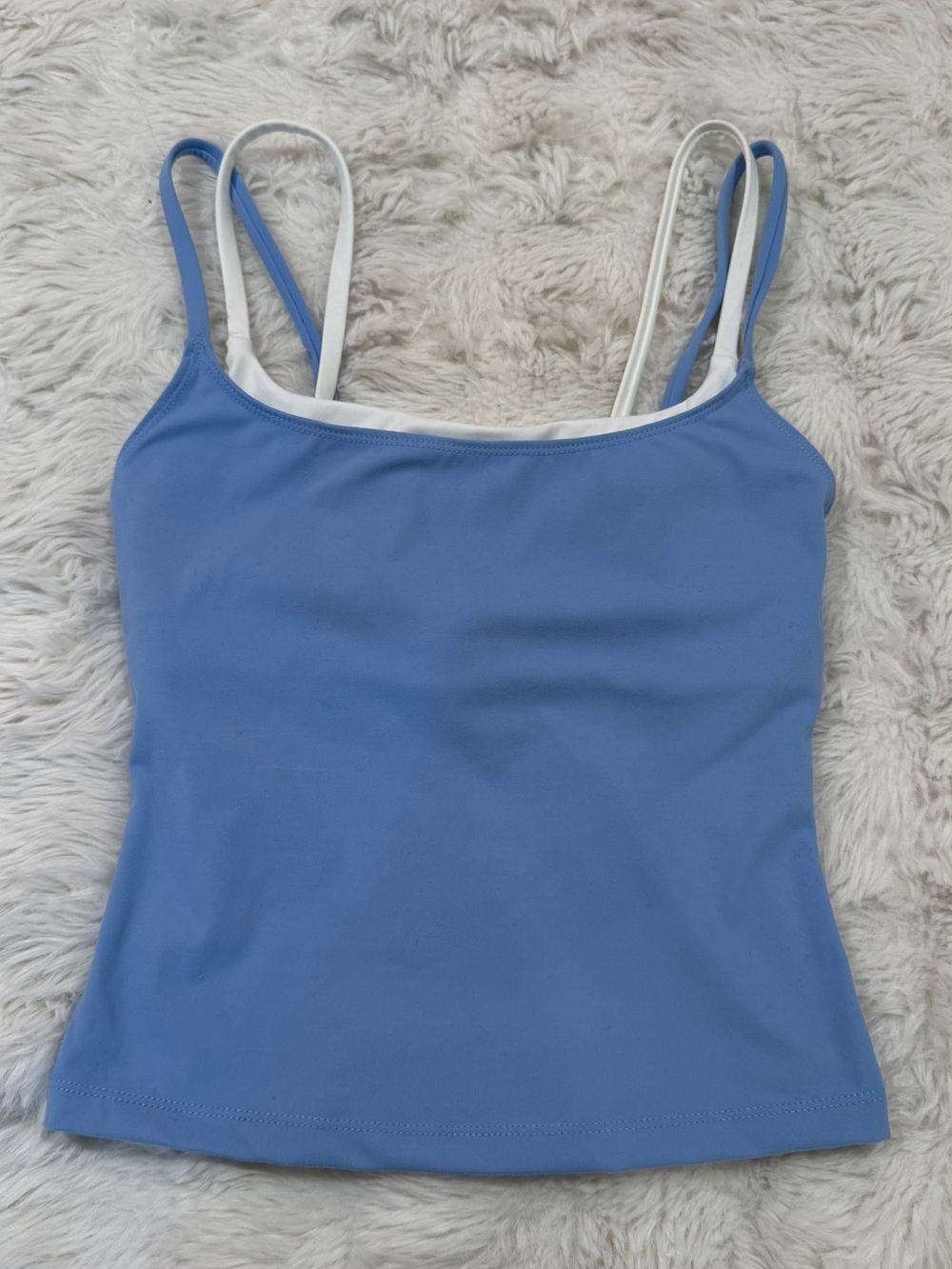 Blue Double-Strap Tank Top